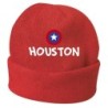 Cappello invernale Houston Usa rosso ricamato in pile / polar taglia unica / cod. 89