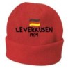 Cappello invernale Leverkusen Germania rosso ricamato in pile / polar taglia unica / cod. 9