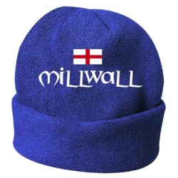 Cappello invernale Millwall inghilterra blue ricamato in pile / polar taglia unica / cod. 195