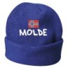 Cappello invernale Molde Norvegia blue ricamato in pile / polar taglia unica / cod. 109