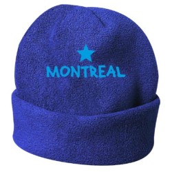 Cappello invernale Montreal canada blue ricamato in pile / polar taglia unica / cod. 91