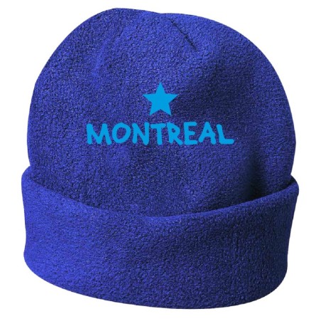 Cappello invernale Montreal canada blue ricamato in pile / polar taglia unica / cod. 91