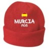 Cappello invernale Murcia Spagna rosso ricamato in pile / polar taglia unica / cod. 171