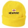 Cappello invernale Newport Uk giallo ricamato in pile / polar taglia unica / cod. 225