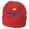 Cappello invernale Numancia Spagna rosso ricamato in pile / polar taglia unica / cod. 156