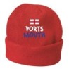 Cappello invernale portsmouth Uk rosso ricamato in pile / polar taglia unica / cod. 228