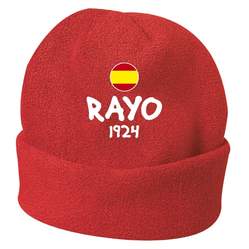 Cappello invernale Rayo Spagna rosso ricamato in pile / polar taglia unica / cod. 165