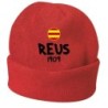 Cappello invernale Reus Spagna rosso ricamato in pile / polar taglia unica / cod. 158