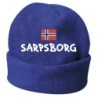 Cappello invernale Sarpsborg Norvegia blue ricamato in pile / polar taglia unica / cod. 112