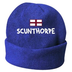 Cappello invernale Scunthorpe uk blue ricamato in pile / polar taglia unica / cod. 203