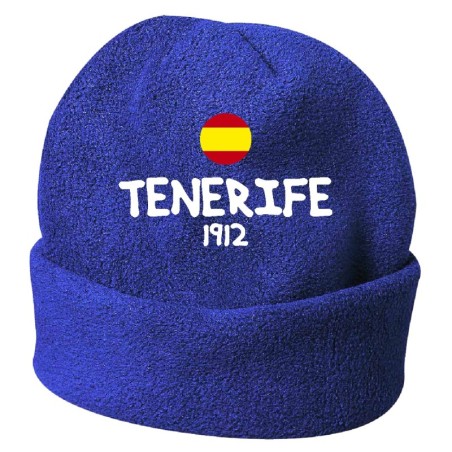 Cappello invernale Tenerife Spagna blue ricamato in pile / polar taglia unica / cod. 157