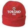 Cappello invernale Torino 1906 rosso ricamato in pile / polar taglia unica / cod. 60