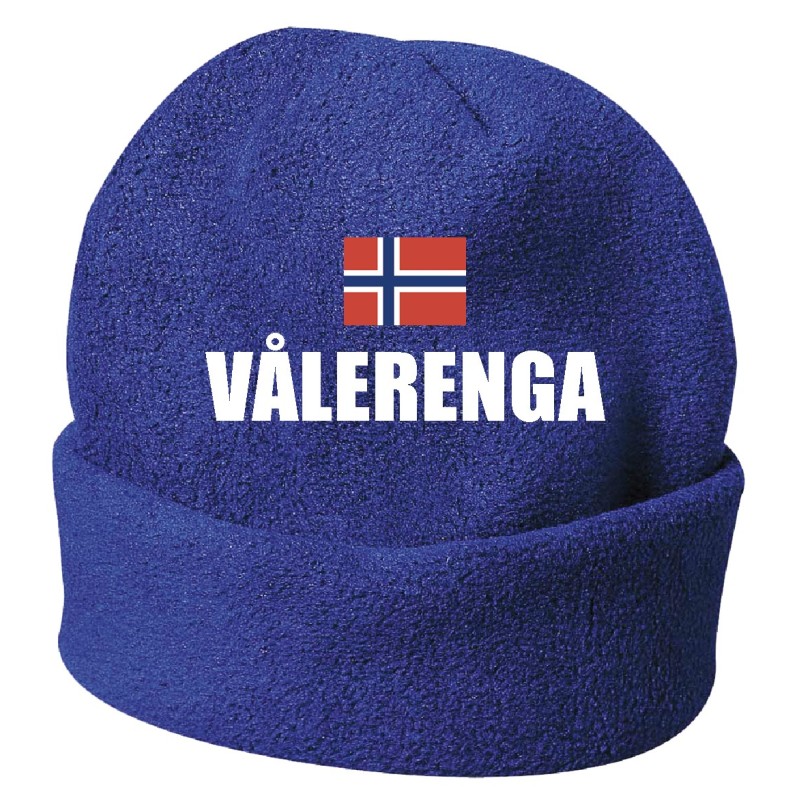 Cappello invernale Valerenga Norvegia blue ricamato in pile / polar taglia unica / cod. 118