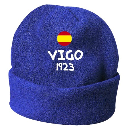 Cappello invernale Vigo Spagna blue ricamato in pile / polar taglia unica / cod. 140