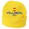 Cappello invernale Villareal Spagna giallo ricamato in pile / polar taglia unica / cod. 151