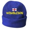 Cappello invernale Wimbledon inghilterra blue ricamato in pile / polar taglia unica / cod. 185