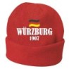 Cappello invernale Wurzburg germania rosso ricamato in pile / polar taglia unica / cod. 42