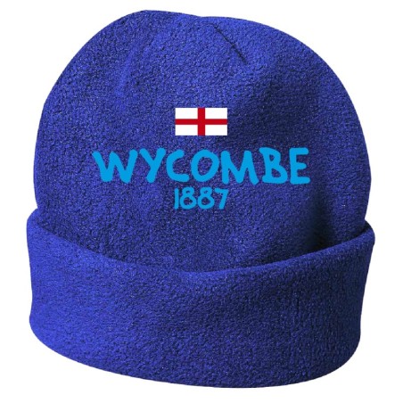 Cappello invernale Wycombe inghilterra blue ricamato in pile / polar taglia unica / cod. 230