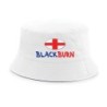 Cappellino pescatore bucket bianco black burn tifosi calcio inglese