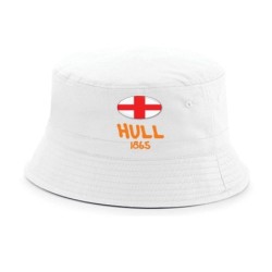 Cappellino pescatore bucket bianco hull 1865 tifosi calcio inglese