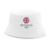 Cappellino pescatore bucket bianco new castle 1881 tifosi calcio inglese