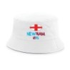 Cappellino pescatore bucket bianco newham 1895 tifosi calcio inglese