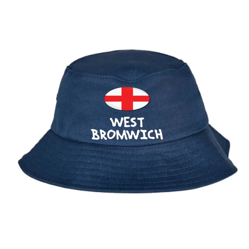 Cappellino pescatore bucket blu west bromwich tifosi calcio inglese