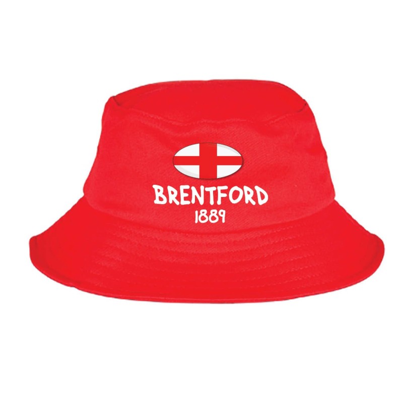 Cappellino pescatore bucket rosso brentford 1889 tifosi calcio inglese