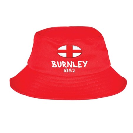 Cappellino pescatore bucket rosso burnley 1882 tifosi calcio inglese