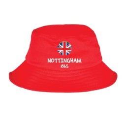 Cappellino pescatore bucket rosso Nottingham 1865 tifosi calcio inglese