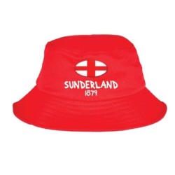 Cappellino pescatore bucket rosso Sunderland 1879 tifosi calcio inglese