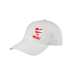 Cappellino Mainz cuore spezzato, Cappello in poliestere, 5 pannelli, regolazione in velcro