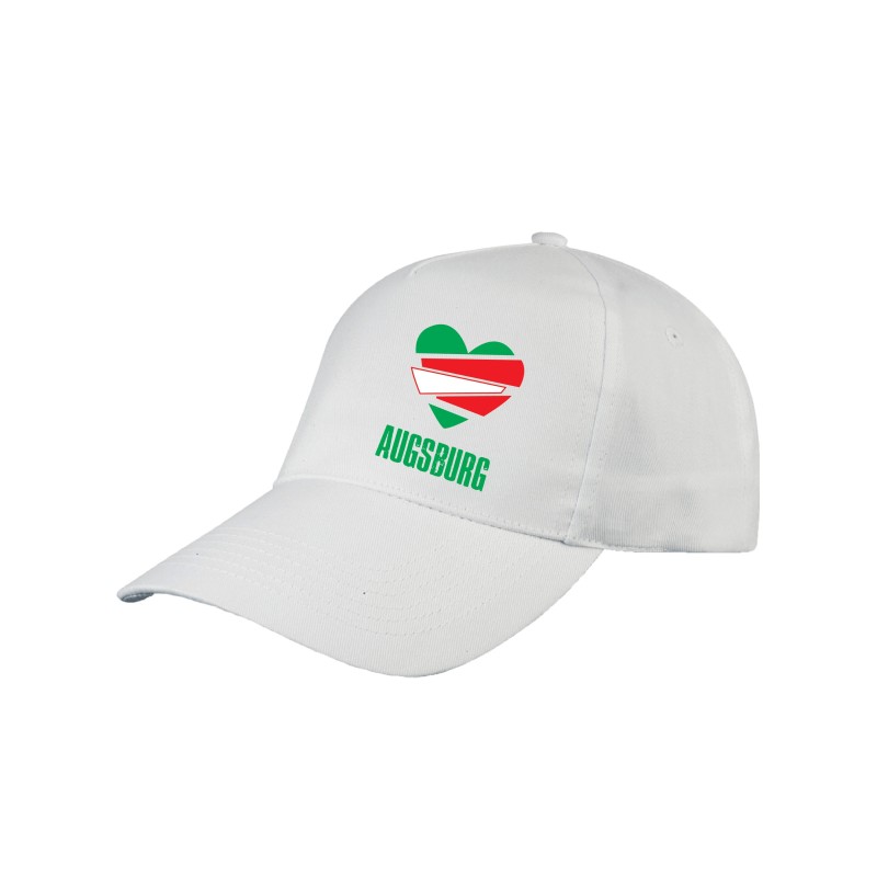 Cappellino Augsburg cuore spezzato berretto in poliestere, 5 pannelli, regolazione in velcro