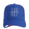 Cappellino ricamato 1907 BERGAMO croce con tricolore bandiera poliestere, 5 pannelli, regolazione in velcro