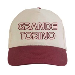 Cappellino ricamato forza GRANDE TORINO granata - poliestere, 5 pannelli, regolazione in velcro