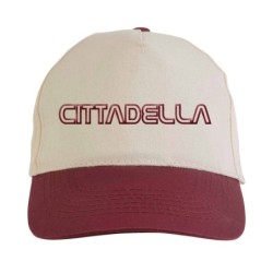 Cappellino ricamato forza CITTADELLA granata - poliestere, 5 pannelli, regolazione in velcro