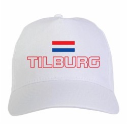 Cappellino ricamato WILLEM Olanda bianco - poliestere, 5 pannelli, regolazione in velcro