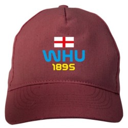 Cappellino ricamato WESTHAM azzurro - poliestere, 5 pannelli, regolazione in velcro