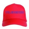 Cappellino ricamato VILERENGA rosso - poliestere, 5 pannelli, regolazione in velcro