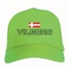 Cappellino ricamato VILBORG verde - poliestere, 5 pannelli, regolazione in velcro