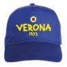 Cappellino ricamato VERONA blu - poliestere, 5 pannelli, regolazione in velcro