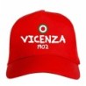 Cappellino ricamato VICENZA rosso - poliestere, 5 pannelli, regolazione in velcro