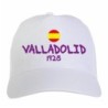 Cappellino ricamato VALLADOLID bianco - poliestere, 5 pannelli, regolazione in velcro