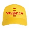 Cappellino ricamato VALENCIA giallo - poliestere, 5 pannelli, regolazione in velcro