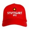 Cappellino ricamato STUTTGART rosso - poliestere, 5 pannelli, regolazione in velcro