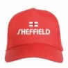 Cappellino ricamato SHEFFIELD rosso - poliestere, 5 pannelli, regolazione in velcro