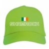 Cappellino ricamato SHAMROCK Irlanda verde - poliestere, 5 pannelli, regolazione in velcro