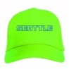 Cappellino ricamato SEATTLE verde - poliestere, 5 pannelli, regolazione in velcro