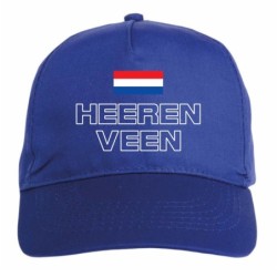 Cappellino ricamato HEERENVEEN Olanda blu - poliestere, 5 pannelli, regolazione in velcro