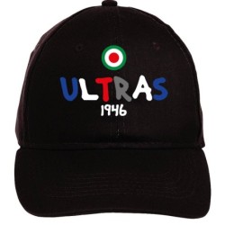 Cappellino ricamato Doria Genova nero - poliestere, 5 pannelli, regolazione in velcro